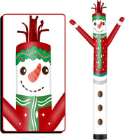6 10 15 20FT Tall Christmas Snowman Waving Inflatable Tube Man(Blower Not Included)