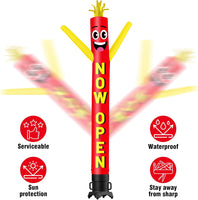 6 10 15 20FT Tall Now Open Waving Inflatable Tube Man(Blower Not Included)