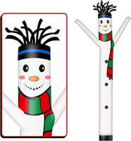6 10 15 20FT Tall Christmas Snow Man Waving Inflatable Tube Man(Blower Not Included)