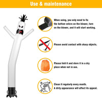 6 10 15 20FT Tall Halloween Ghost Waving Inflatable Tube Man- Halloween Theme(Blower Not Included)