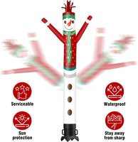 6 10 15 20FT Tall Christmas Snowman Waving Inflatable Tube Man(Blower Not Included)
