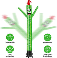 6 10 15 20FT Tall Cactus Waving Inflatable Tube Man(Blower Not Included)