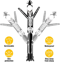 6 10 15 20FT Tall Halloween Skeleton Waving Inflatable Tube Man(Blower Not Included)