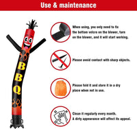 6 10 15 20FT Tall BBQ Waving Inflatable Tube Man(Blower Not Included)
