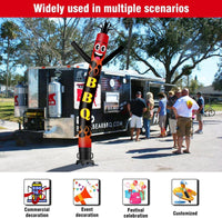 6 10 15 20FT Tall BBQ Waving Inflatable Tube Man(Blower Not Included)