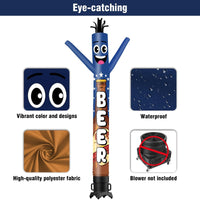 6 10 15 20FT Tall Beer Waving Inflatable Tube Man(Blower Not Included)