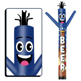 6 10 15 20FT Tall Beer Waving Inflatable Tube Man(Blower Not Included)