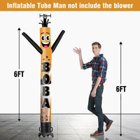 6 10 15 20FT Tall Boba Waving Inflatable Tube Man(Blower Not Included)