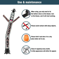 6 10 15 20FT Tall Body Art Waving Inflatable Tube Man(Blower Not Included)