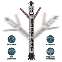 6 10 15 20FT Tall Body Art Waving Inflatable Tube Man(Blower Not Included)