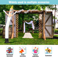 6 10 15 20FT Tall Bride Waving Inflatable Tube Man(Blower Not Included)