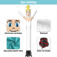 6 10 15 20FT Tall Bride Waving Inflatable Tube Man(Blower Not Included)