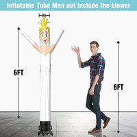 6 10 15 20FT Tall Bride Waving Inflatable Tube Man(Blower Not Included)