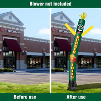 6 10 15 20FT Tall Burger & Fries Waving Inflatable Tube Man(Blower Not Included)