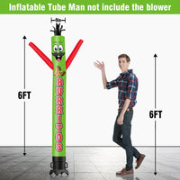 6 10 15 20FT Tall Burritos Waving Inflatable Tube Man(Blower Not Included)