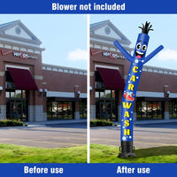 6 10 15 20FT Tall Car Wash Blue Waving Inflatable Tube Man(Blower Not Included)