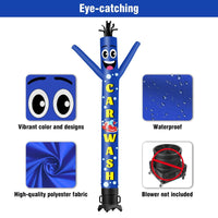 6 10 15 20FT Tall Car Wash Blue Waving Inflatable Tube Man(Blower Not Included)