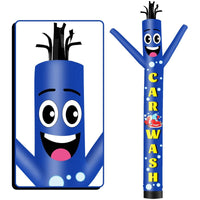 6 10 15 20FT Tall Car Wash Blue Waving Inflatable Tube Man(Blower Not Included)