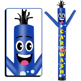 6 10 15 20FT Tall Car Wash Blue Waving Inflatable Tube Man(Blower Not Included)