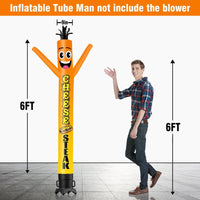 6 10 15 20FT Tall Cheese Steak Waving Inflatable Tube Man(Blower Not Included)