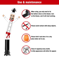 6 10 15 20FT Tall Chef Waving Inflatable Tube Man(Blower Not Included)