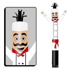 6 10 15 20FT Tall Chef Waving Inflatable Tube Man(Blower Not Included)