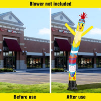 6 10 15 20FT Tall Chicken Easter Egg Waving Inflatable Tube Man(Blower Not Included)