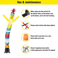 6 10 15 20FT Tall Chicken Easter Egg Waving Inflatable Tube Man(Blower Not Included)