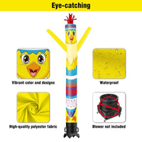 6 10 15 20FT Tall Chicken Easter Egg Waving Inflatable Tube Man(Blower Not Included)