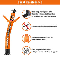 6 10 15 20FT Tall Chicken Wings Waving Inflatable Tube Man(Blower Not Included)