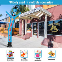 6 10 15 20FT Tall Mocktails Waving Inflatable Tube Man(Blower Not Included)