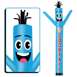 6 10 15 20FT Tall Cocktail Waving Inflatable Tube Man(Blower Not Included)