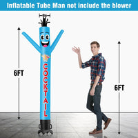 6 10 15 20FT Tall Cocktail Waving Inflatable Tube Man(Blower Not Included)