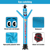 6 10 15 20FT Tall Mocktails Waving Inflatable Tube Man(Blower Not Included)