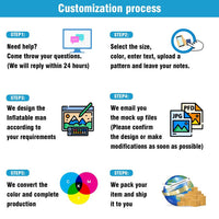 6 10 15 20FT Tall Mocktails Waving Inflatable Tube Man(Blower Not Included)