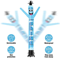 6 10 15 20FT Tall Cold Drinks Waving Inflatable Tube Man(Blower Not Included)
