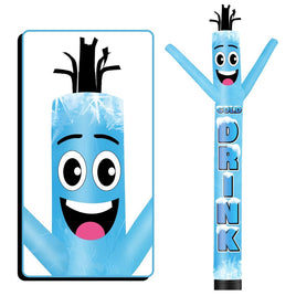 6 10 15 20FT Tall Cold Drinks Waving Inflatable Tube Man(Blower Not Included)