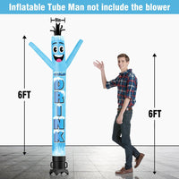6 10 15 20FT Tall Cold Drinks Waving Inflatable Tube Man(Blower Not Included)
