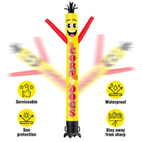 6 10 15 20FT Tall Corn Dogs Waving Inflatable Tube Man(Blower Not Included)