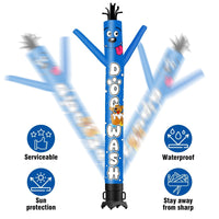 6 10 15 20FT Tall Dog Wash Waving Inflatable Tube Man(Blower Not Included)
