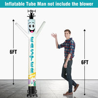 6 10 15 20FT Tall Easter Service Waving Inflatable Tube Man(Blower Not Included)