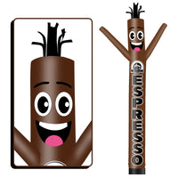 6 10 15 20FT Tall Espresso Waving Inflatable Tube Man(Blower Not Included)
