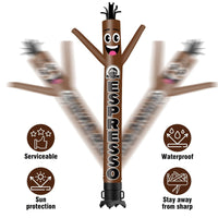 6 10 15 20FT Tall Espresso Waving Inflatable Tube Man(Blower Not Included)
