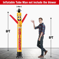 6 10 15 20FT Tall Fried Chicken Waving Inflatable Tube Man(Blower Not Included)