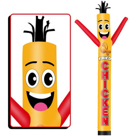 6 10 15 20FT Tall Fried Chicken Waving Inflatable Tube Man(Blower Not Included)