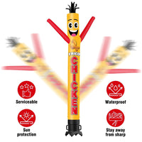 6 10 15 20FT Tall Fried Chicken Waving Inflatable Tube Man(Blower Not Included)