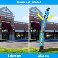 6 10 15 20FT Tall Fish & Chips Waving Inflatable Tube Man(Blower Not Included)