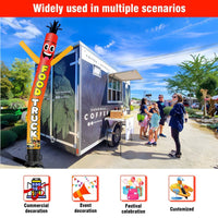 6 10 15 20FT Tall Food Truck Waving Inflatable Tube Man(Blower Not Included)
