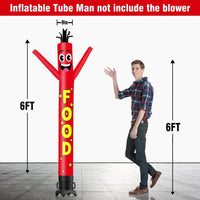 6 10 15 20FT Tall Food Waving Inflatable Tube Man(Blower Not Included)