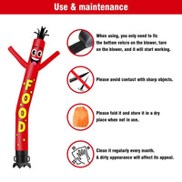 6 10 15 20FT Tall Food Waving Inflatable Tube Man(Blower Not Included)